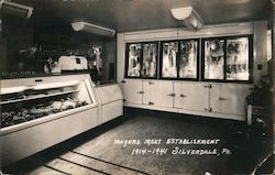 Moyers Meat Establishment 1914-1941 Butcher Postcard