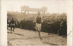 Crowd Watching Men Compete in Track 1920 Syracuse University Postcard