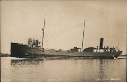 Freighter S.S. Utica, N.Y. Central and Hudson River R.R. Line Postcard