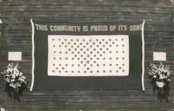 "This Town Is Proud Of Its Sons" Memorial Flag Postcard