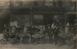 Milk Delivery Wagons Belgravia Dairy Company Postcard
