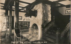 Part of the Office, Hotel Wawbeek Saranac Lake, NY Postcard Postcard Postcard
