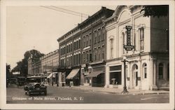 Glimpse of Main Street Pulaski, NY Postcard Postcard Postcard