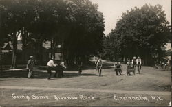 Bicycle and Wheelbarrow Races Cincinnatus, NY Postcard Postcard Postcard