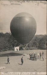 Hot Air Balloon at Floating Bridge Lynn, MA Postcard Postcard Postcard