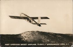 First American Rocket Airplane Flight Postcard