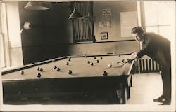 Pool-Shark Gene Fisher in Action Postcard