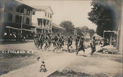 Military Parade, Hotel Cleveland Postcard