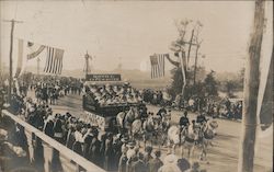 Royal Typewriter Float in Parade Postcard
