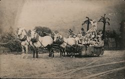 Porter photo. Horse-drawn parade float carrying group of women. Ellenville, NY Postcard Postcard Postcard