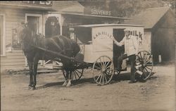 Willie the Milkman w/Wagon 1910 C. A. DeVille Postcard