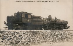 Wreck Of Trains 29 & Ex. 104 at Galena Postcard