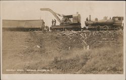 Railroad Wreck, Brainard Station Postcard