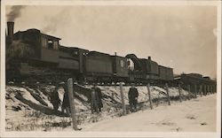 Derailed Train on March 12, 1912 at Galena Postcard