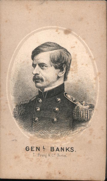 General Nathaniel Prentiss Banks Civil War Lithograph