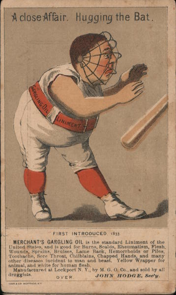 Baseball Merchant's Gargling Oil Trade Cards