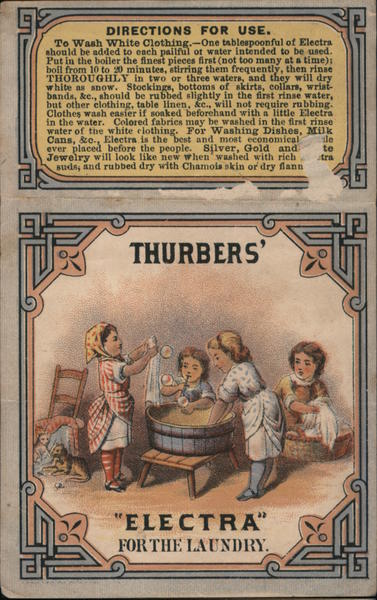 Directions For Use - Thurbers' Electra For the Laundry