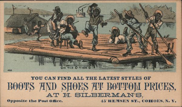 Boots and Shoes at Bottom Prices Cohoes New York Trade Cards