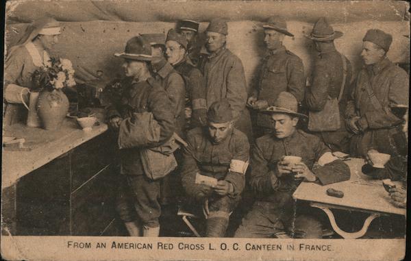 From and American Red Cross L. O. C. Canteen France