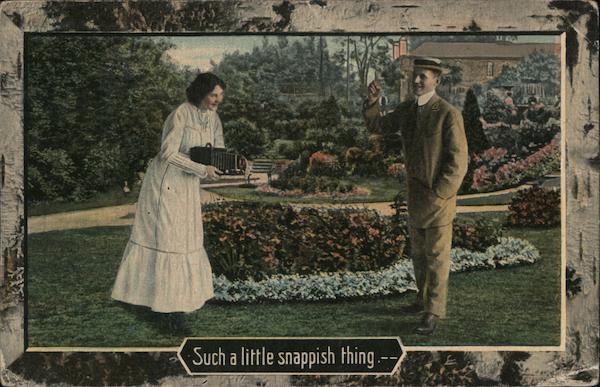 Such a Little Snappish Thing Couple with Camera Cameras & Photography