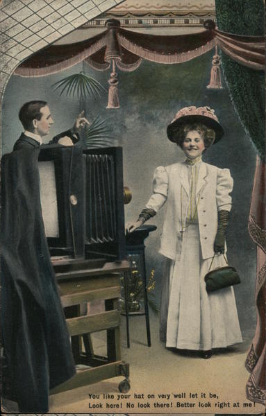 Men and Woman Taking a Photo Cameras & Photography