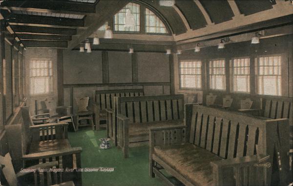 Smoking Room - Niagara River Steamer Cayuos Interiors