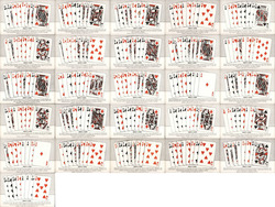 Set of 26: Exhibit Playing Cards "Men's" Card Postcard