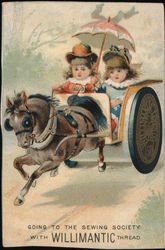 Going to the Sewing Society with Willimantic Thread Trade Card