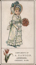 Lone Woman - Compliments of J. A. Rawson Jeweler Trade Card
