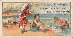 Women on the Beach - Long Branch Steamers New Jersey Trade Cards Trade Card Trade Card Trade Card