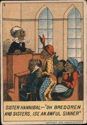 Sister Hannibal - Oh Breddren And Sisters, Ise an Awful Sinner Trade Card