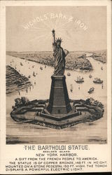 Nichols' Bark & Iron The Bartholdi Statue New York City, NY Trade Card Trade Card Trade Card