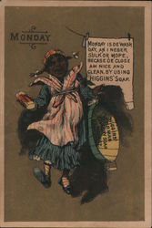 Higgins Soap Monday Is De Wash Day Trade Card
