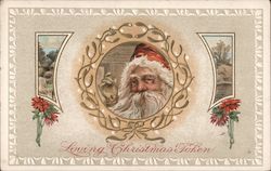 Loving Christmas Token Santa Claus Postcard Postcard Postcard