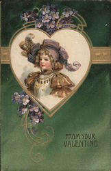 From Your Valentine Children Ellen Clapsaddle Postcard Postcard Postcard