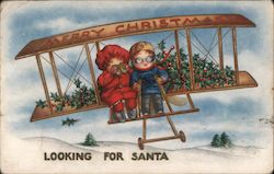 Merry Christmas Looking For Santa Postcard