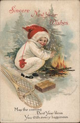 Sincere New Year Wishes May The Coming New Year Bless You With Every Happiness Children Ellen Clapsaddle Postcard Postcard Postcard