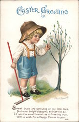 Easter Greeting Sweet Buds Are Sprouting On My Little Tree, And Soon Bright Blossoms All Over Will Be With Children Ellen Clapsa Postcard