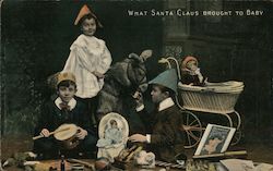 What Santa Claus Brought To Baby Postcard