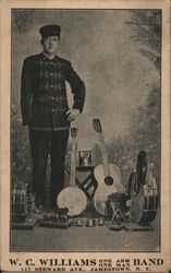 W.C. Williams One Arm One Man Band Postcard