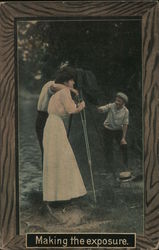 Couple Taking Photos - Making the Exposure Cameras & Photography Postcard Postcard Postcard