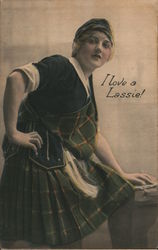Woman - I Love a Lassie! Postcard