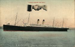 S.S. Celtic White Star Line Postcard