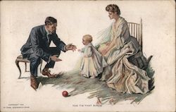 Parents and Children - The Tie That Binds Artist Signed Alonzo Myron Kimball Postcard Postcard Postcard