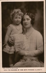 The Duchess of York with Princess Elizabeth Postcard