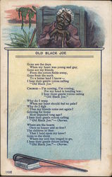 A Poem - Old Black Joe Postcard