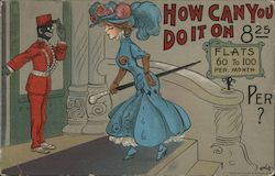 Greeting the Lady - How Can You Di It On Postcard