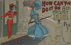 Greeting the Lady - How Can You Di It On Postcard