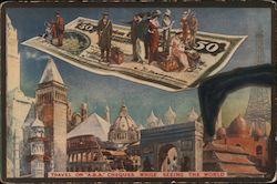 Travel of A.B.A. Cheques While Seeing the World Postcard