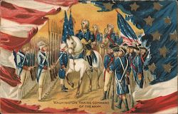 Washington Taking Command Of The Army Postcard